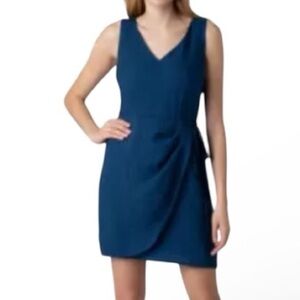 Sam Edelman Chambray Sleeveless Faux Wrap Mini Dress